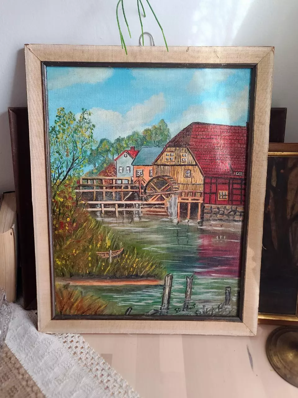 plant/Vintage Mill Painting-0