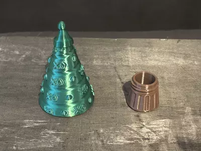 plant/3D Printed Christmas Tree with XOs Small Container Green an Brown-1-thumbnail