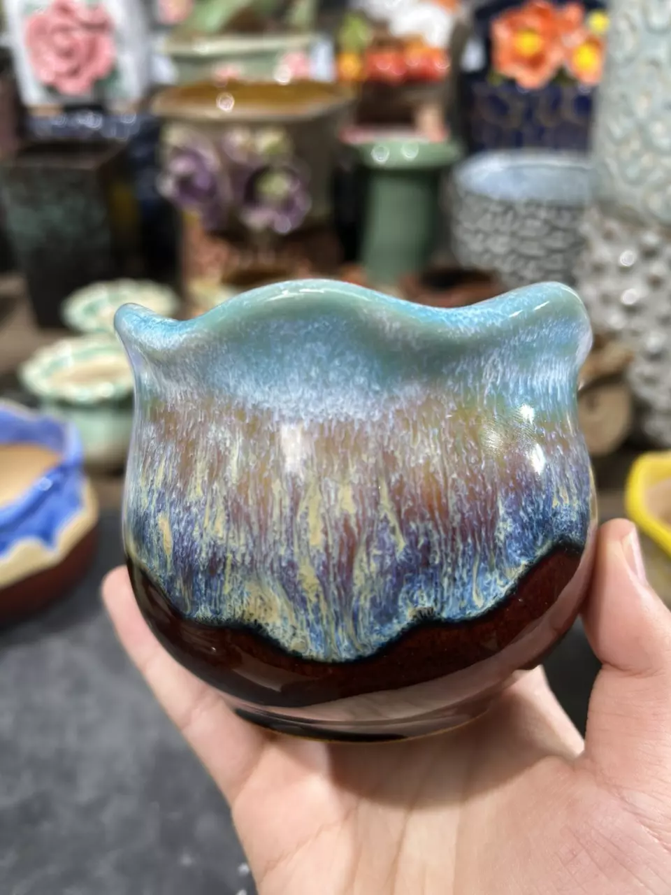plant/#311 Flow glaze  pot-1