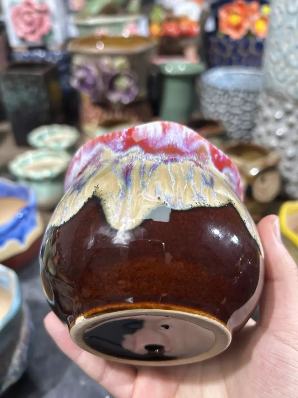 plant/#312 Flow glaze  pot-2