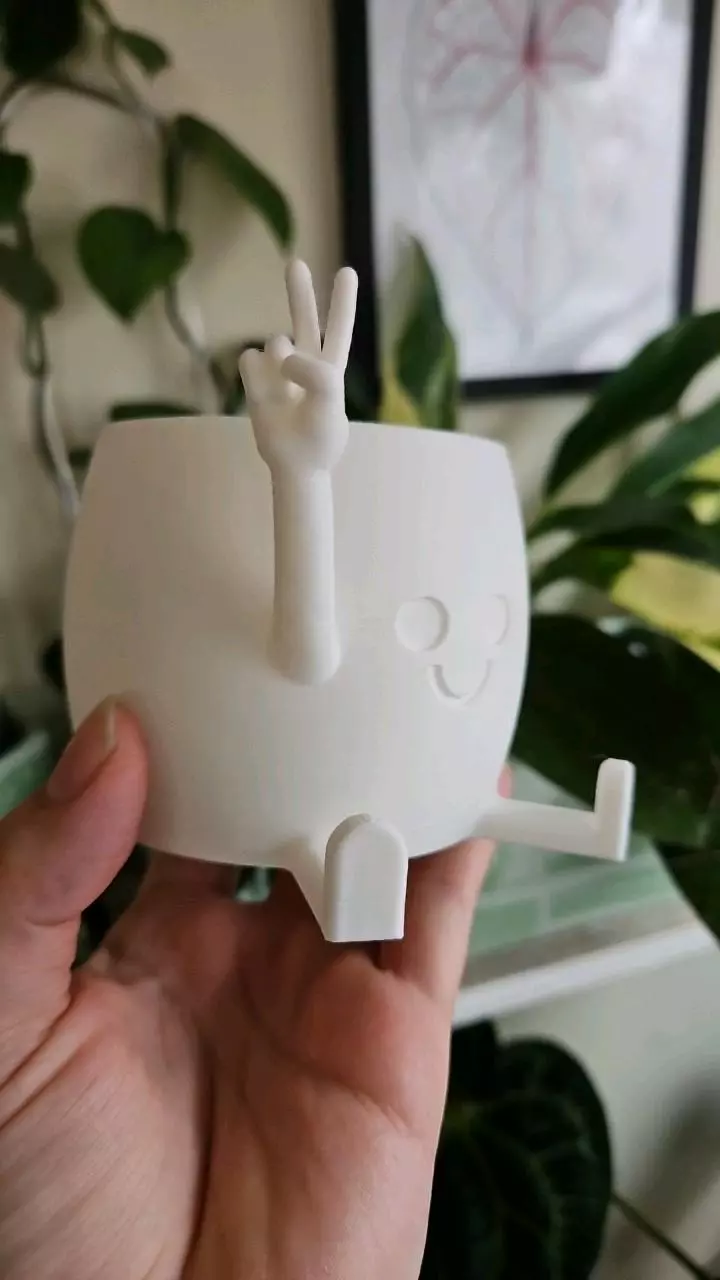 plant/2.5" white peace sign cache planter-1