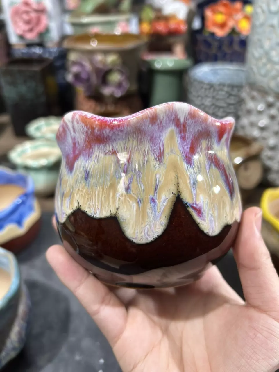 plant/#312 Flow glaze  pot-0