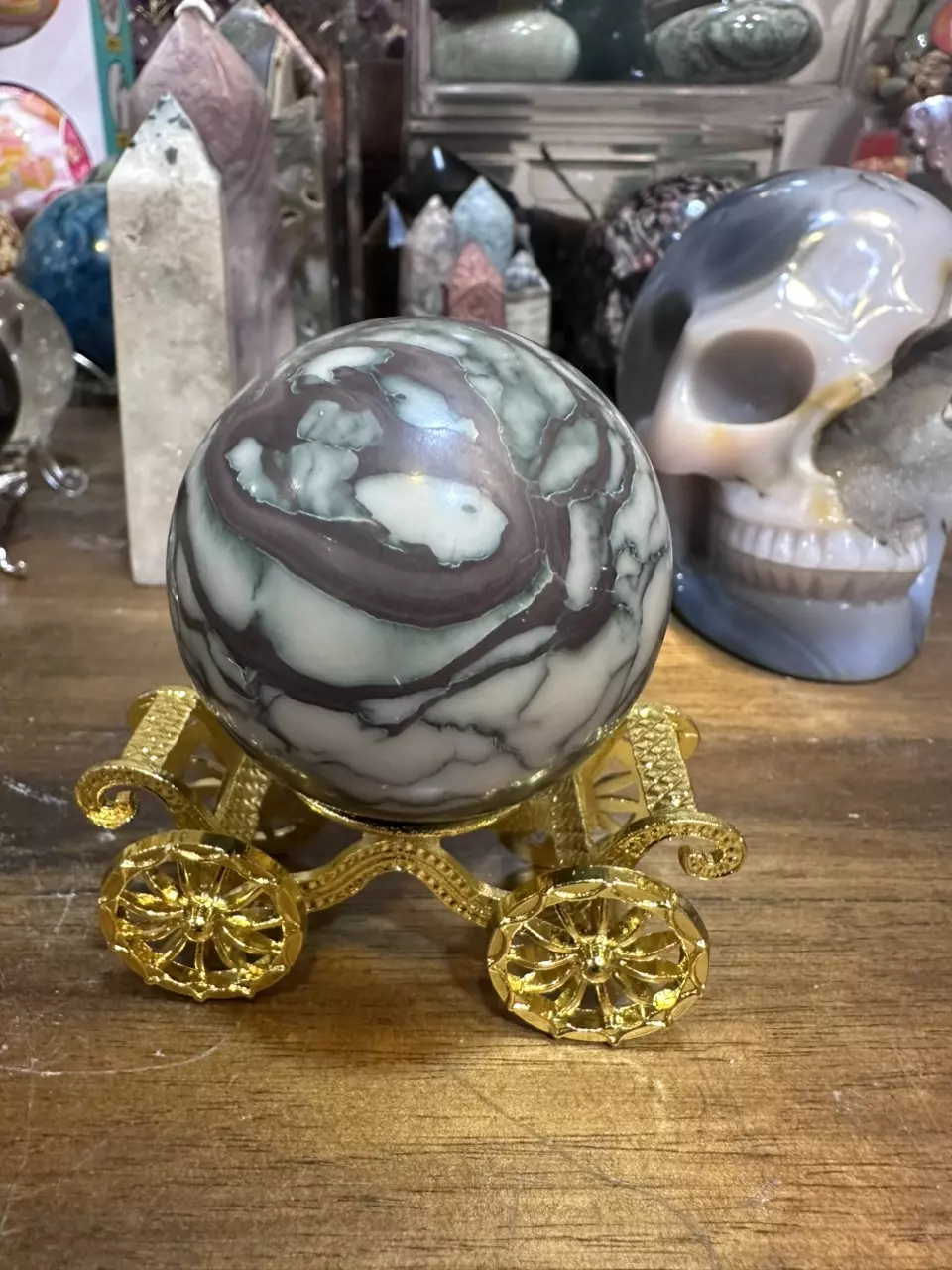plant/2.17 inch ocean jasper sphere-2
