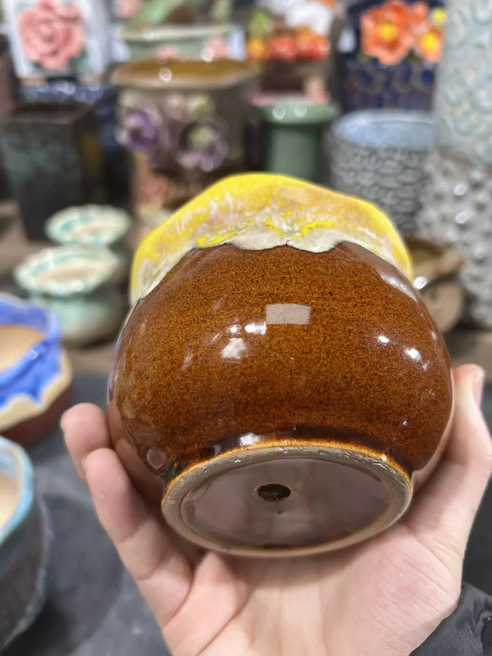 plant/#313 Flow glaze  pot-2