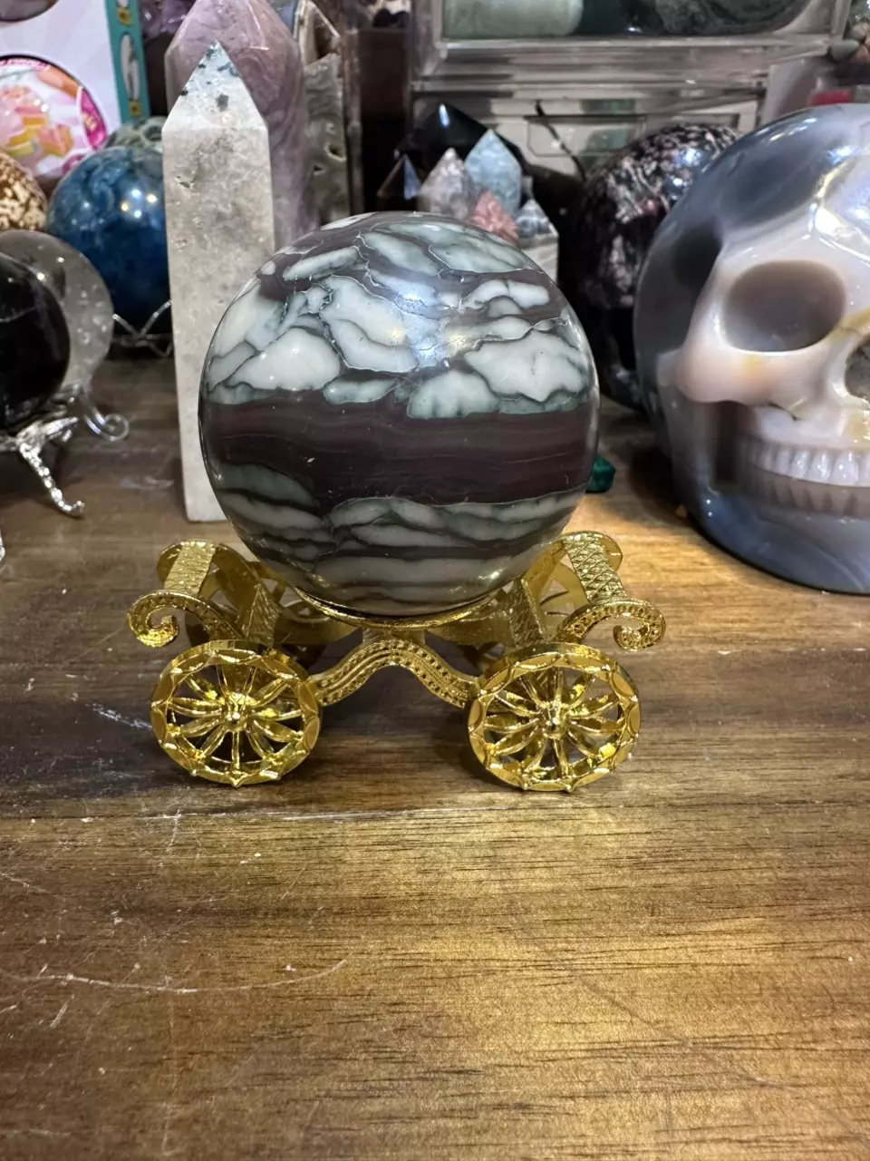 plant/2.17 inch ocean jasper sphere-0