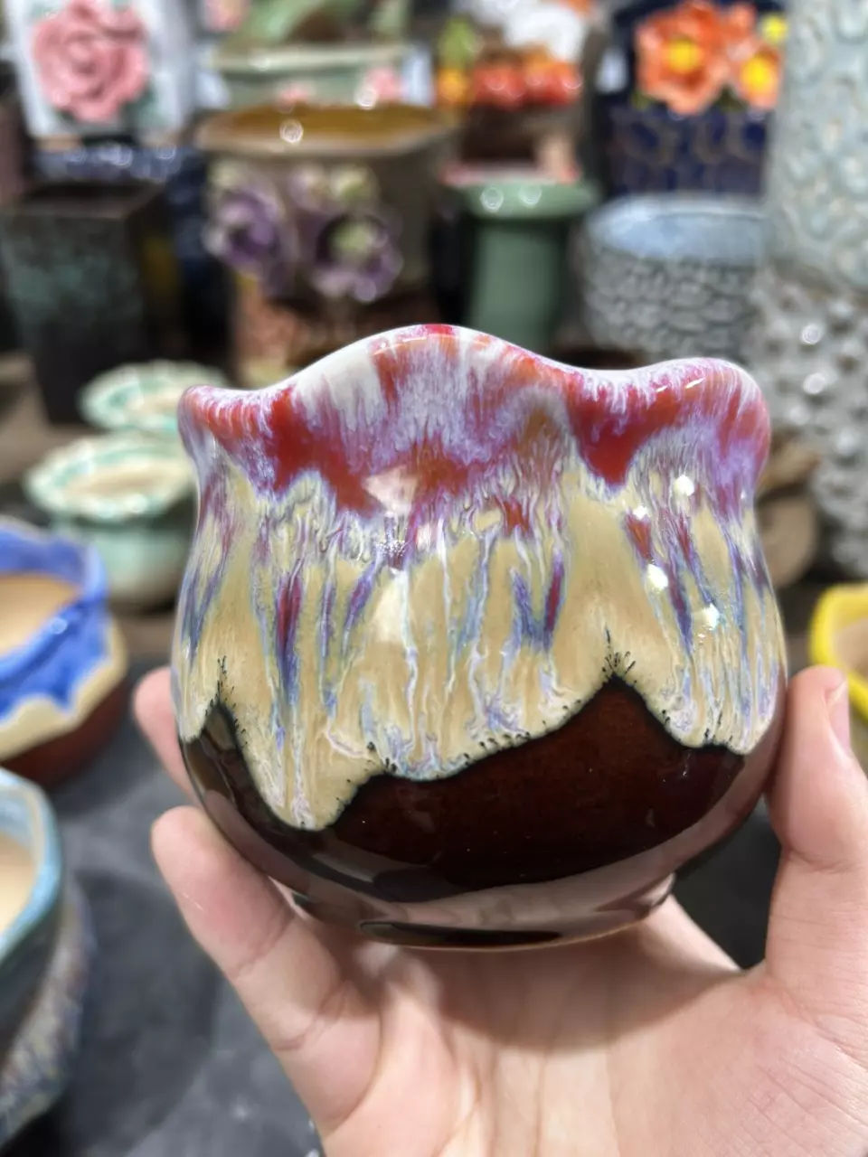 plant/#312 Flow glaze  pot-1