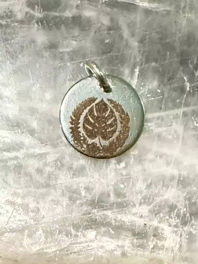 plant/Monstera and leaves double sided bracelet charm-0-thumbnail