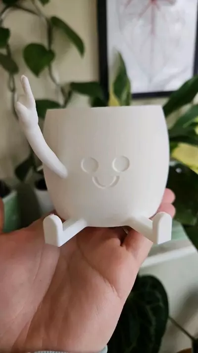 plant/2.5" white peace sign cache planter-0-thumbnail