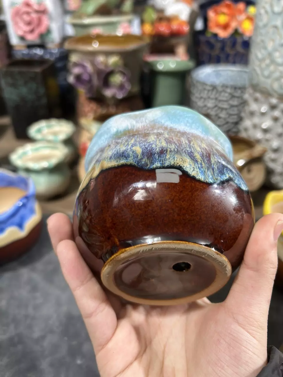 plant/#311 Flow glaze  pot-2