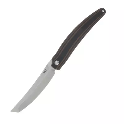 plant/CRKT Ancestor Folding Knife 3.6in Plain Edge Layered Brown G10-0-thumbnail