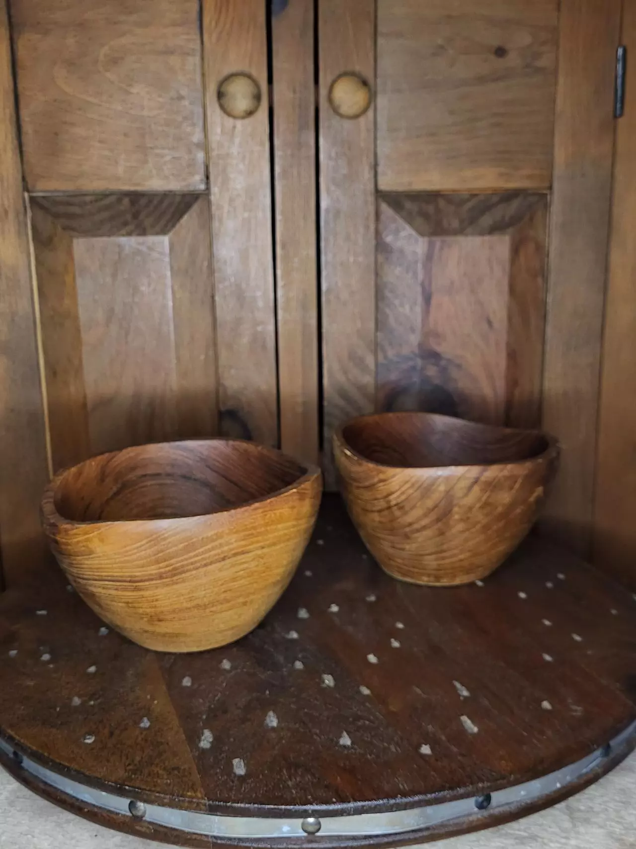 plant/Wooden Bowl Pair-7