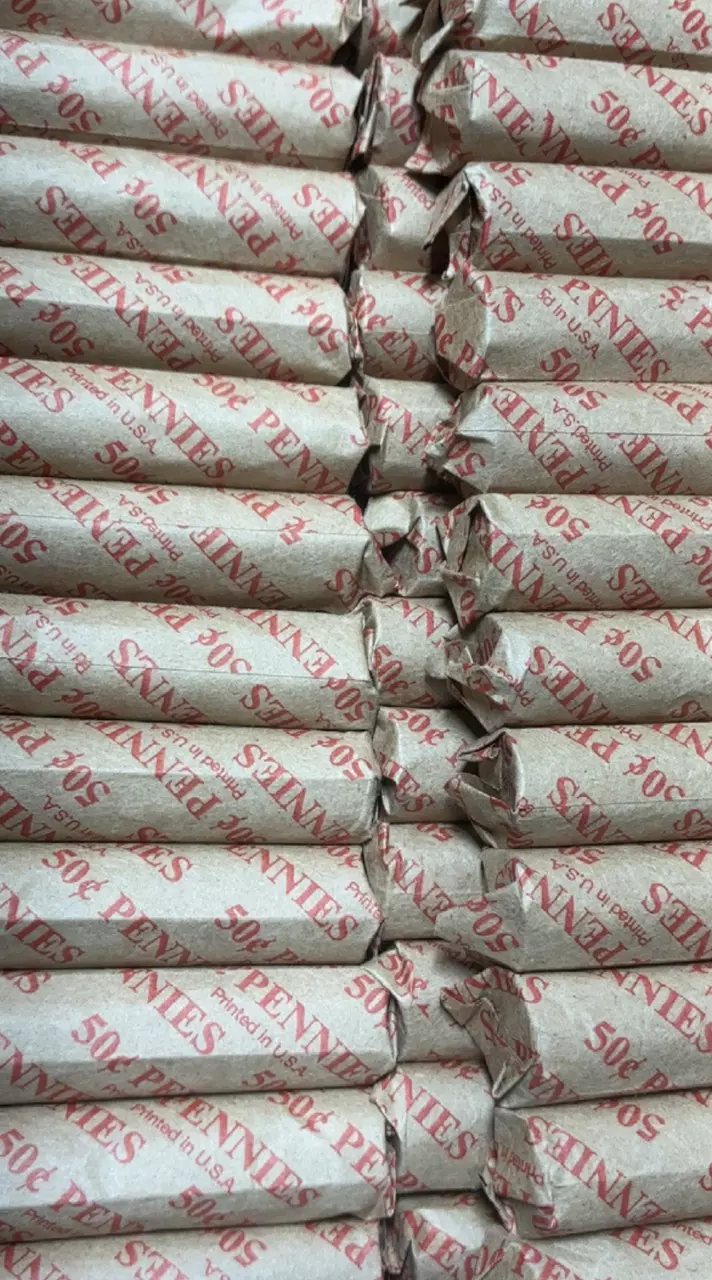 plant/Unsearched Wheat Cent Roll of 50 1909-1958-0