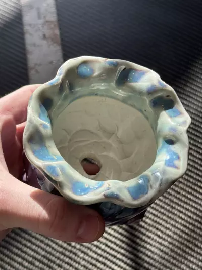 plant/3.5” Artisan Handmade Clay Pot – Gloss Purple Drip Glaze Finish 💧🪴-3-thumbnail