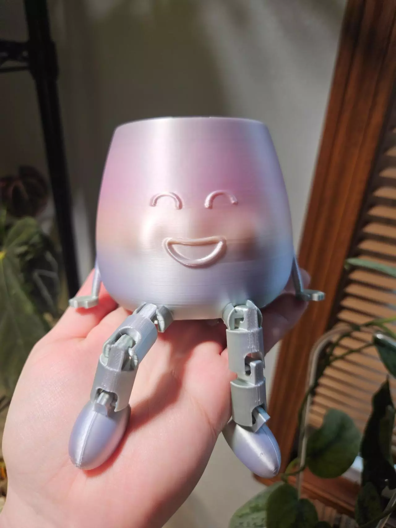 plant/Cheeky dangle pastel rainbow face planter 3" cache pot-0