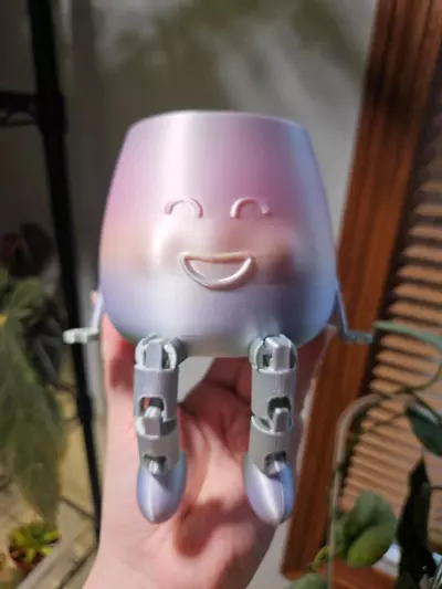 plant/Cheeky dangle pastel rainbow face planter 3" cache pot-1-thumbnail