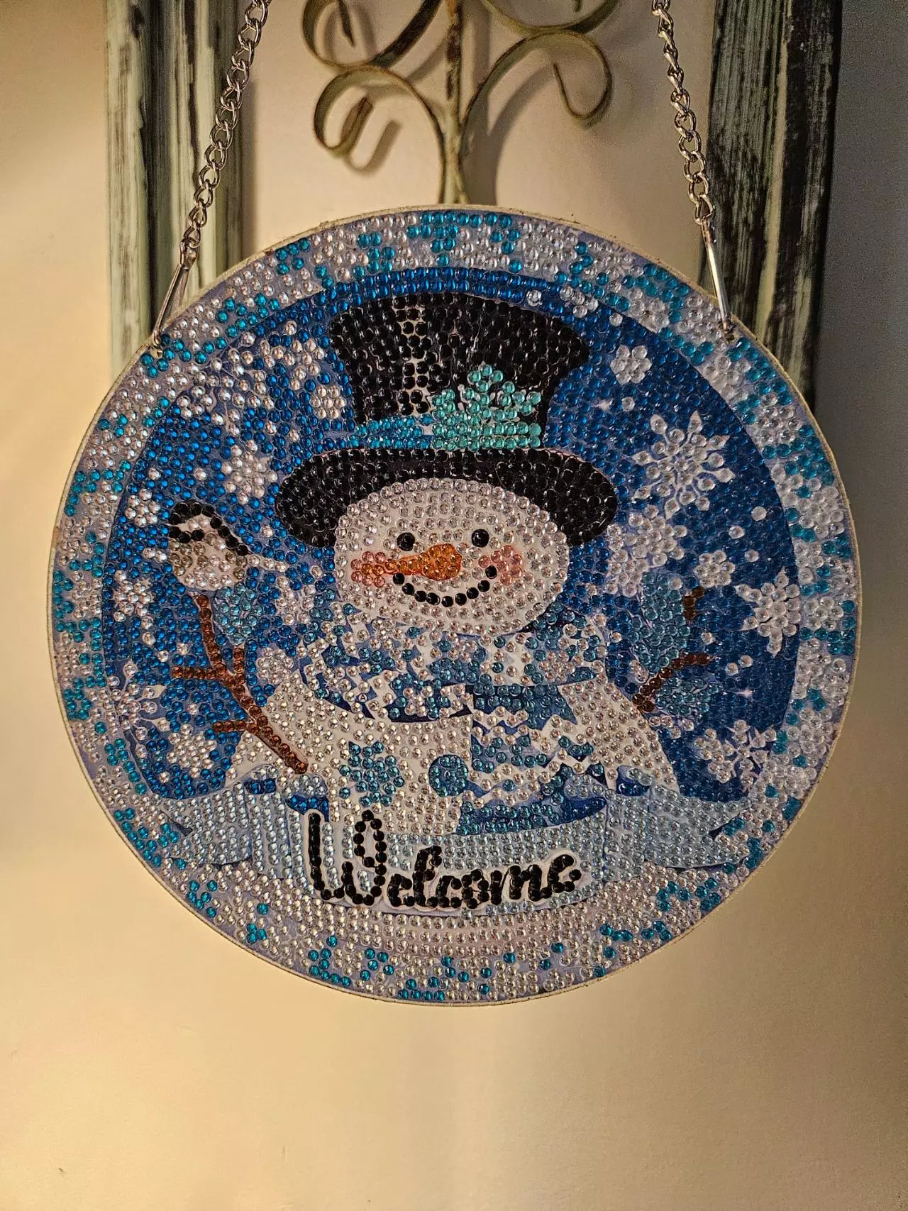 plant/Sparkly snowman hanger-1