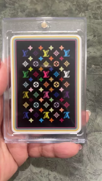 plant/Louis Vuitton Q of diamonds on black multicolor-1-thumbnail