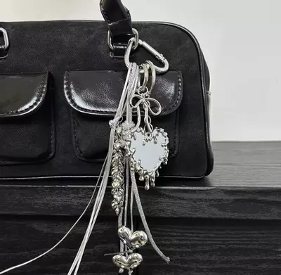 plant/Heart Mirror Y2K Keychain Bag Charms Romantic Keyring Accessories for Purse Gift-1-thumbnail