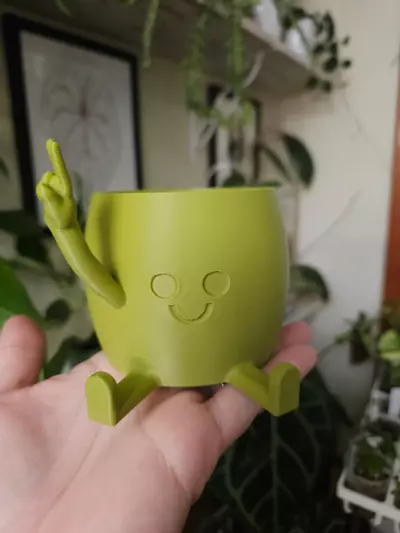 plant/2.5" peace sign cache pot olive green-1-thumbnail