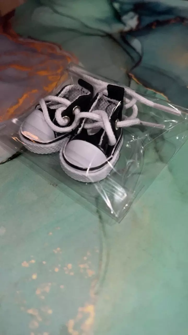 plant/Labubu Black/White Converse Shoes-0