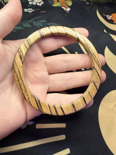 plant/Wooden bangle bracelet-0-thumbnail