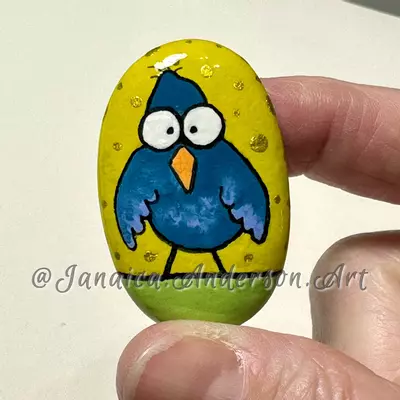 plant/2167 Painted Stone Fridge Magnet-0-thumbnail