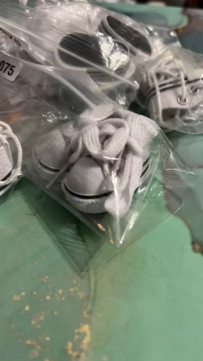 plant/Labubu White Converse Shoes-0-thumbnail