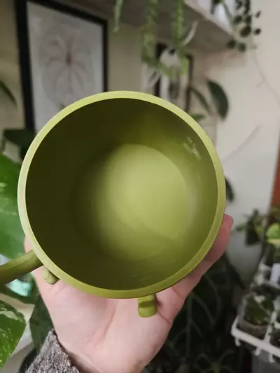 plant/2.5" peace sign cache pot olive green-2-thumbnail