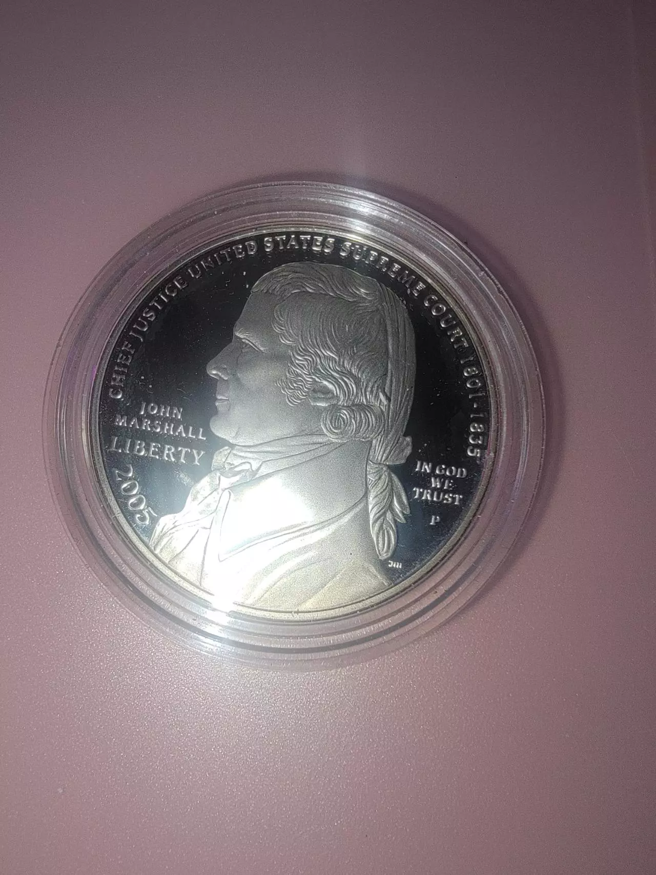 plant/90% Silver 2005 Chief Justice John Marshall Commemorative Coin $1-0