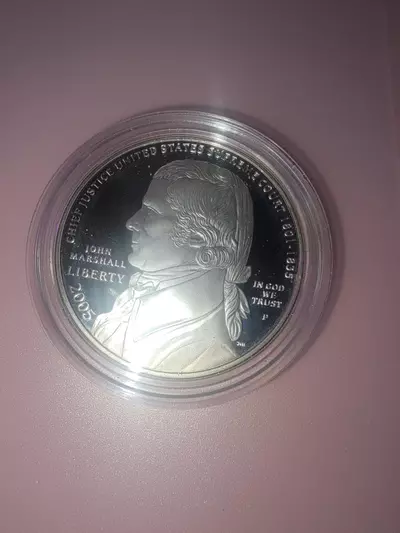 plant/90% Silver 2005 Chief Justice John Marshall Commemorative Coin $1-0-thumbnail