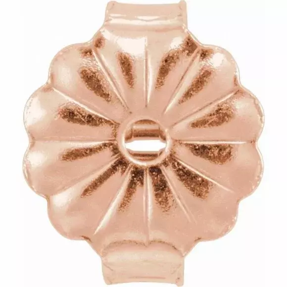 plant/5.5 mm Medium Weight Friction Earring Backs in 14kt Rose Gold-0