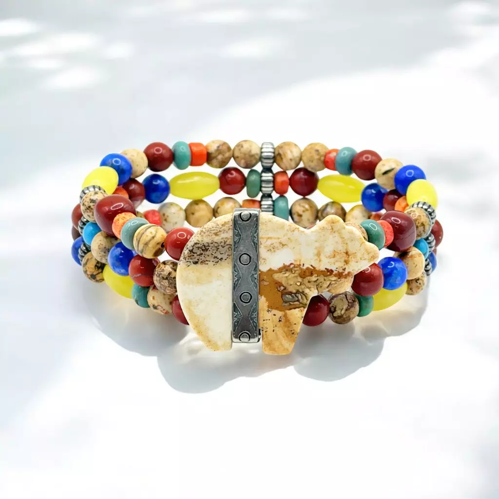 plant/Carolyn Pollack Beaded Sterling Silver Bracelet-0