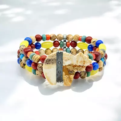 plant/Carolyn Pollack Beaded Sterling Silver Bracelet-0-thumbnail