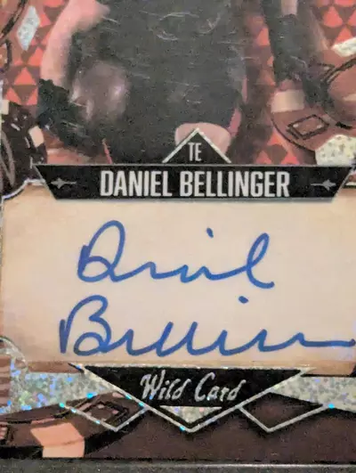 plant/Daniel Bellinger - New York Giants - 2/5 autohraph card-2-thumbnail