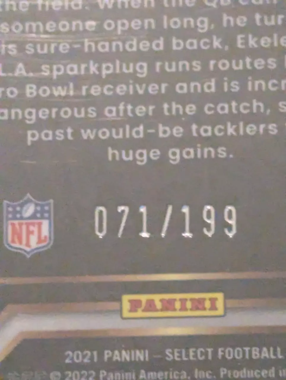 plant/Austin Ekeler - Chargers - Gold club level die cut 1/199-2