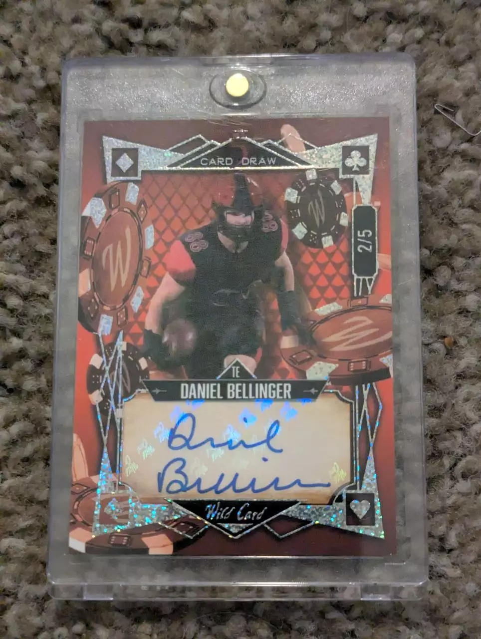 plant/Daniel Bellinger - New York Giants - 2/5 autohraph card-0