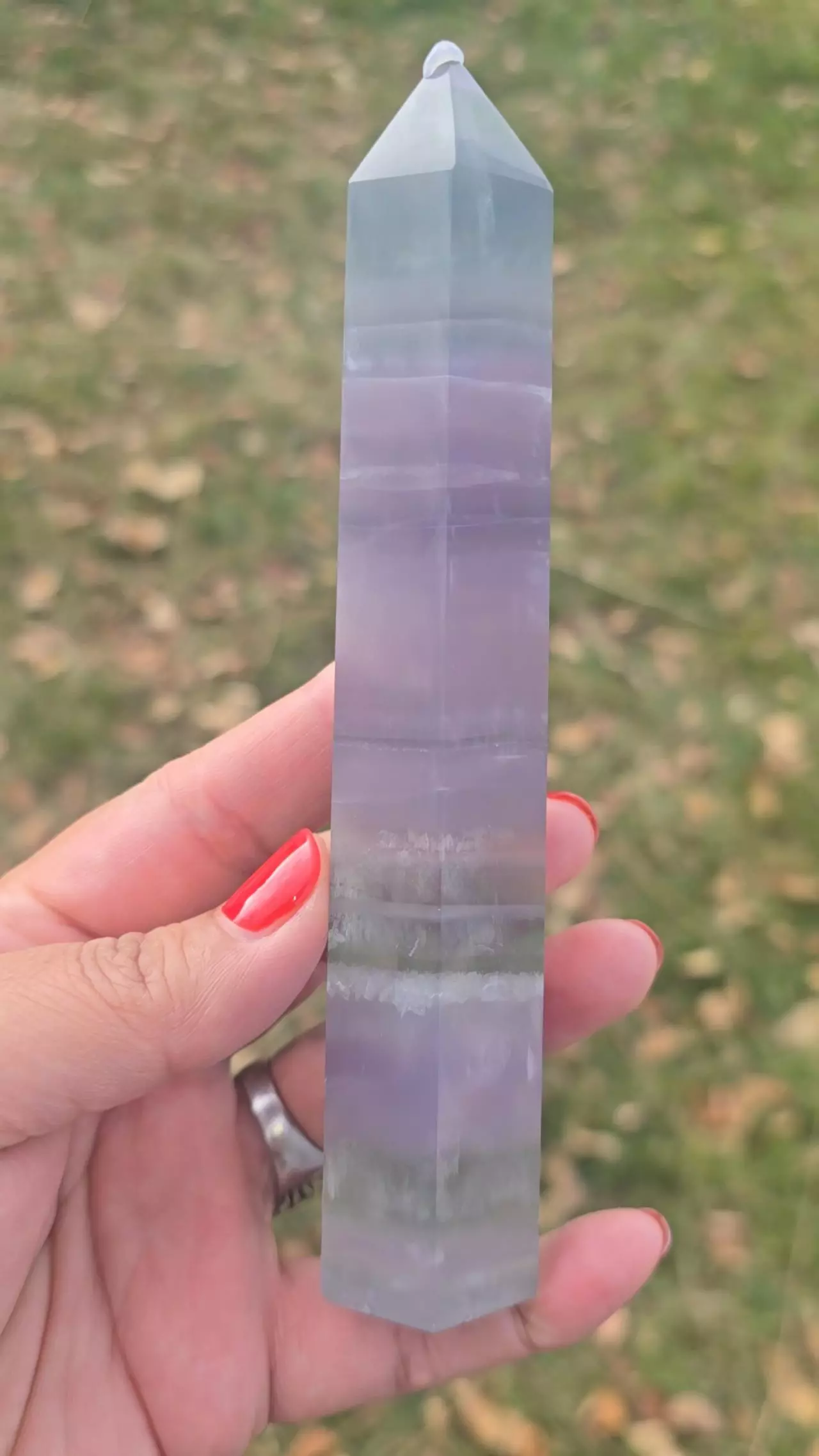 plant/6.5" Lavender (Yttrium) Fluorite Tower-1