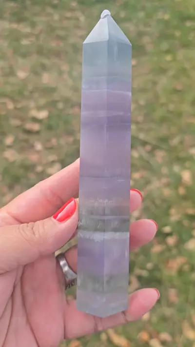 plant/6.5" Lavender (Yttrium) Fluorite Tower-1-thumbnail