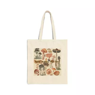 plant/Vintage Botanical Mushrooms Tote Bag | Mushroom Illustration Canvas-0-thumbnail