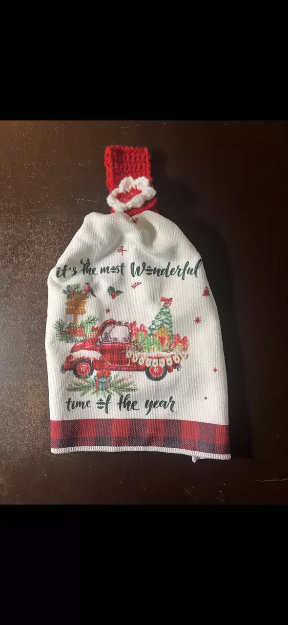 plant/Holiday Tea Towels | Handmade | Crochet-1