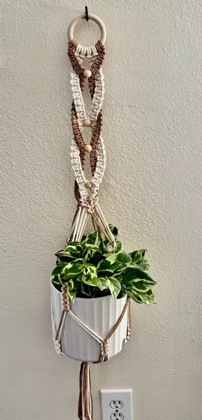 plant/1 pc Handmade macrame plant hanger-1-thumbnail