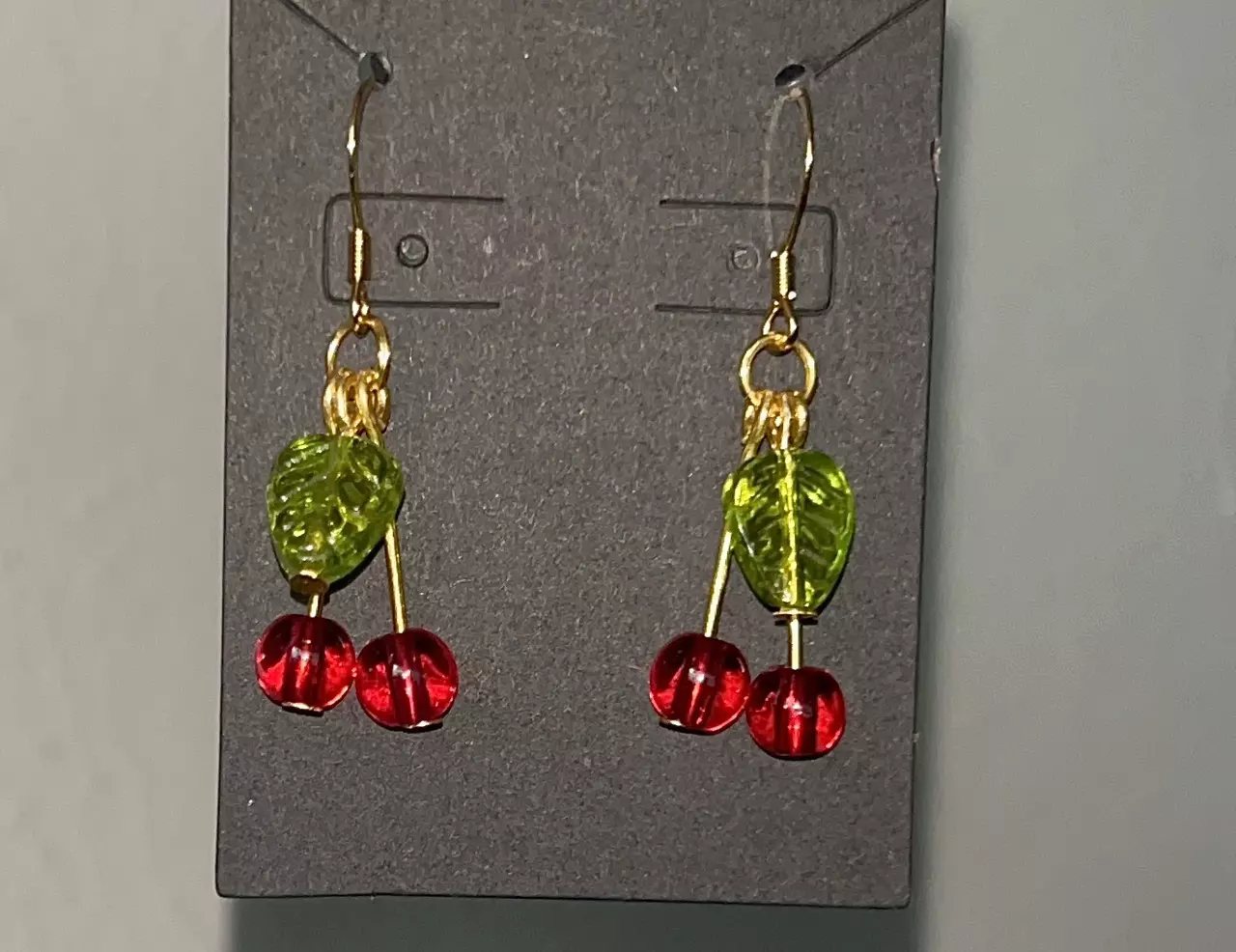 plant/Gold Cherry Earrings-0