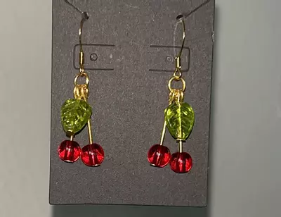 plant/Gold Cherry Earrings-0-thumbnail