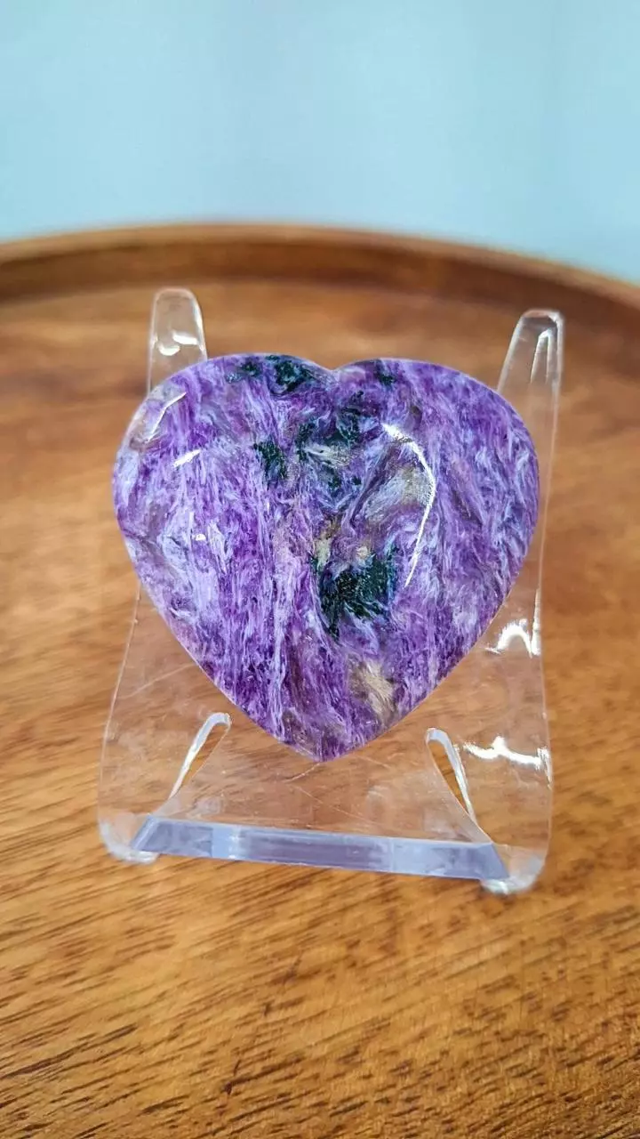 plant/C70 - Charoite Heart Crystal-0