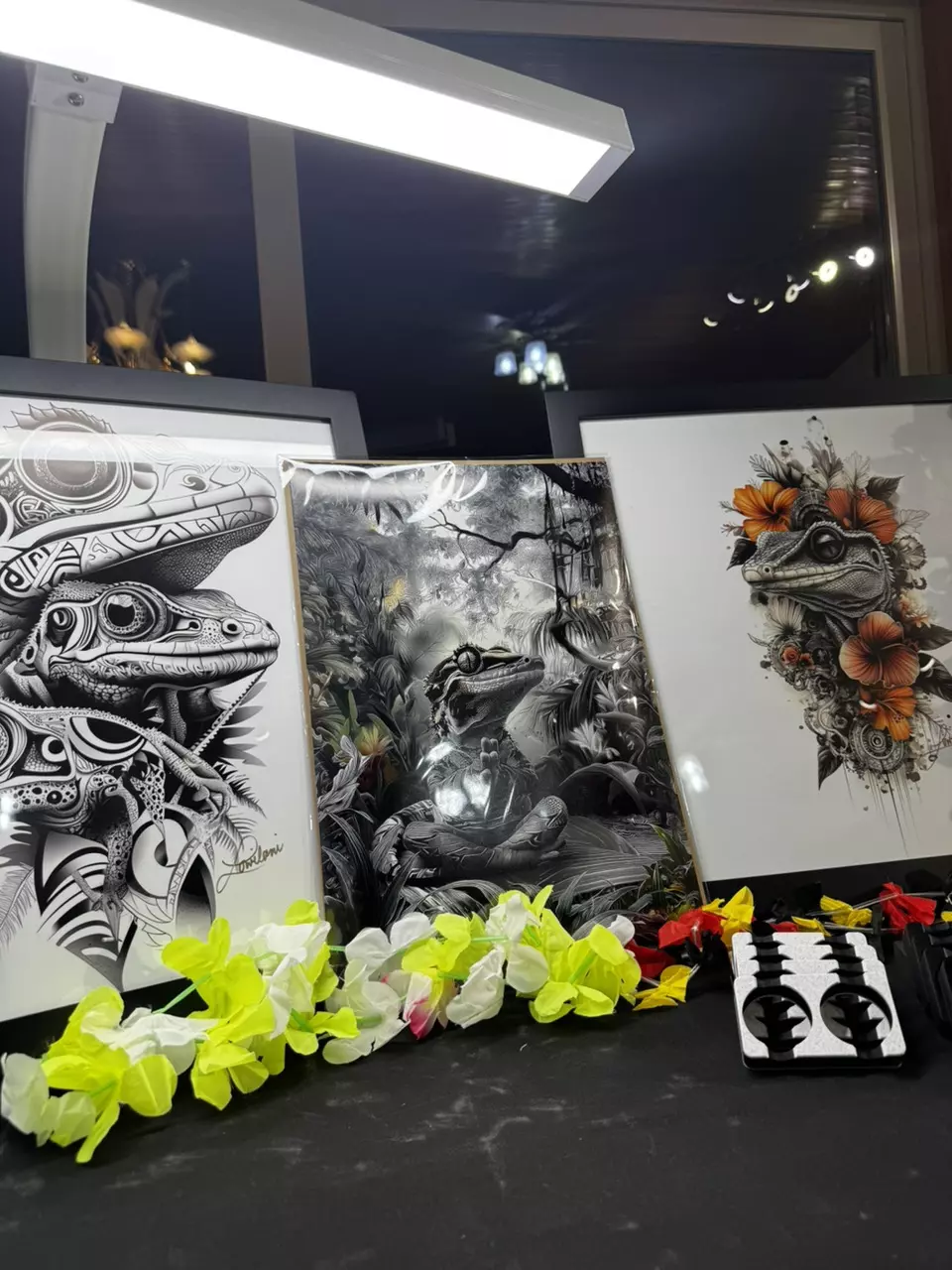 plant/A full set (5) 12x18 Lowilani Exotics art collection-0