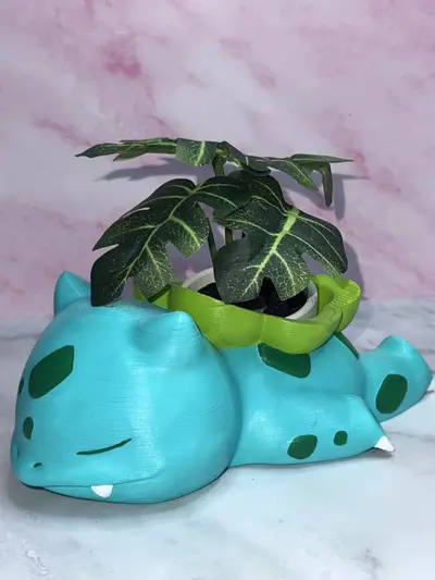 plant/Bulbasaur Pokemon Flower Succulent Pot Planter 3D Printed Hand Painted WYSIWYG-0-thumbnail