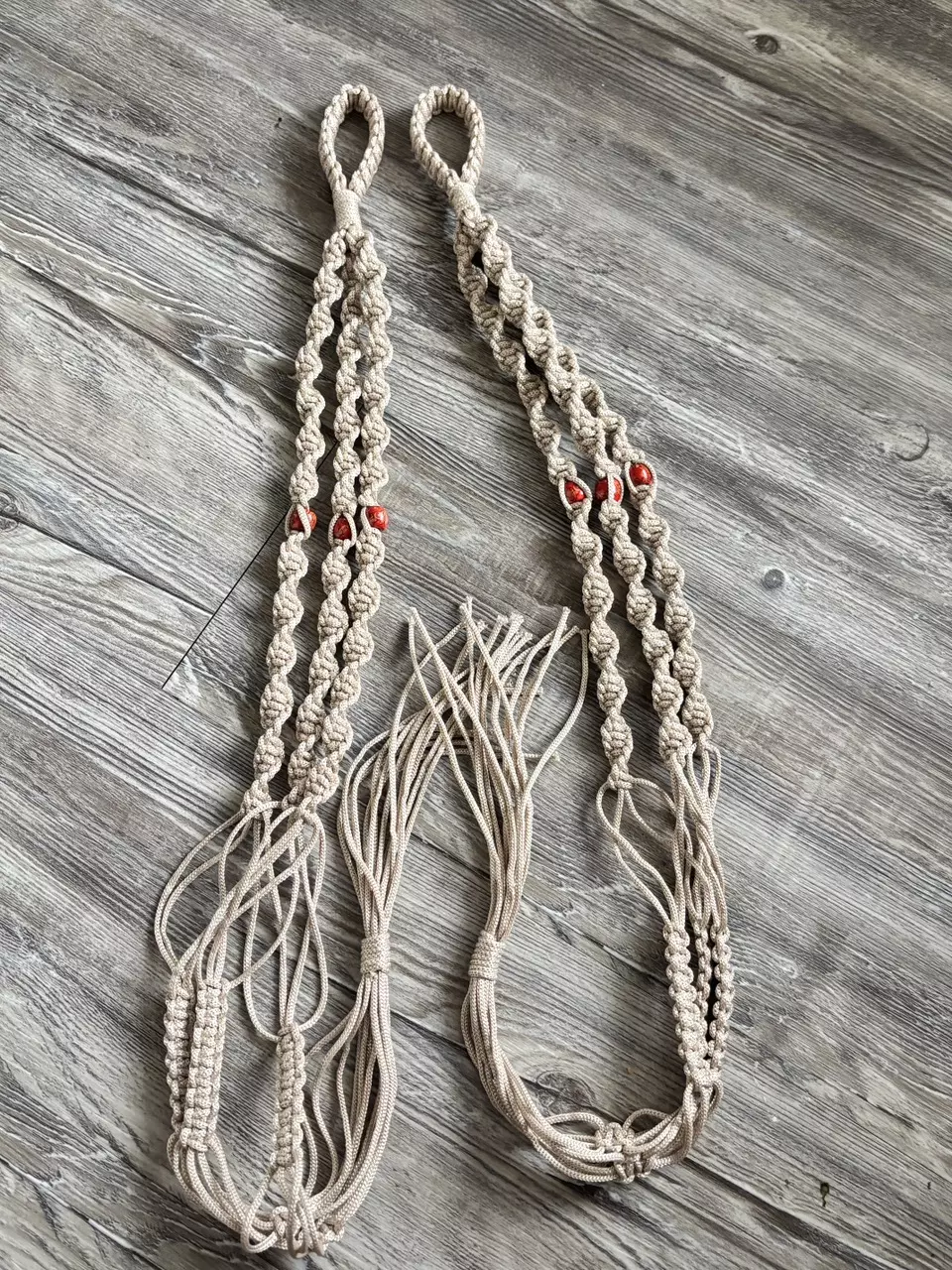 plant/2 pcs Handmade macrame plant hanger-1