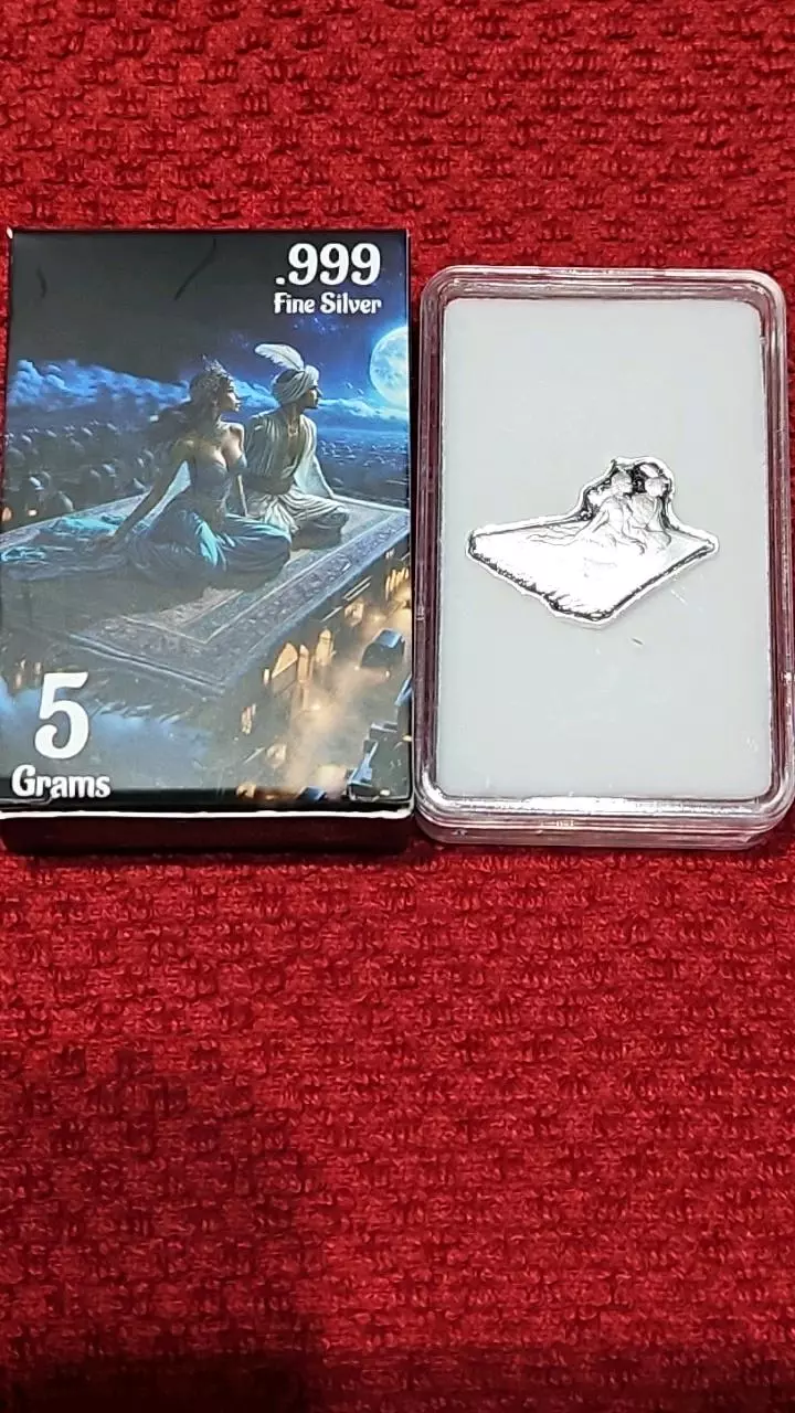 plant/5 gram .999 fine Silver Aladdin carpet-0