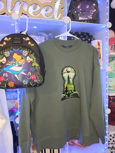 plant/Alice Loungefly Backpack & Matching Custom Sweatshirt SZ LG-0-thumbnail