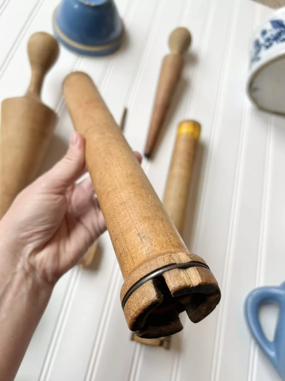 plant/Large wooden spool 11 3/4”-1